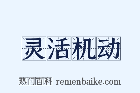 灵活机动是什么意思的图片